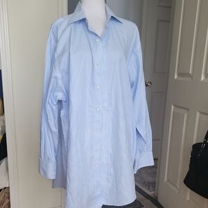 Classic Blue Striped Men's Shirt